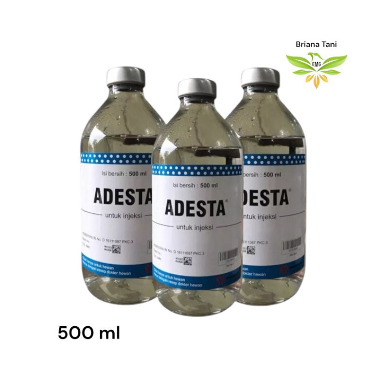￼Adesta 500ml Pelarut Obat Aquades Injeksi Vaksin Medion untuk Hewan