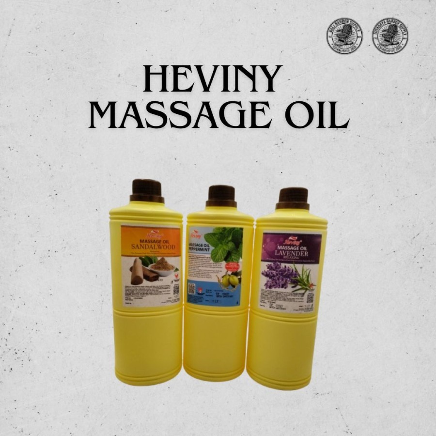 Heviny Massage Oil 1000 ml Minyak Pijat Salon Spa Refleksi