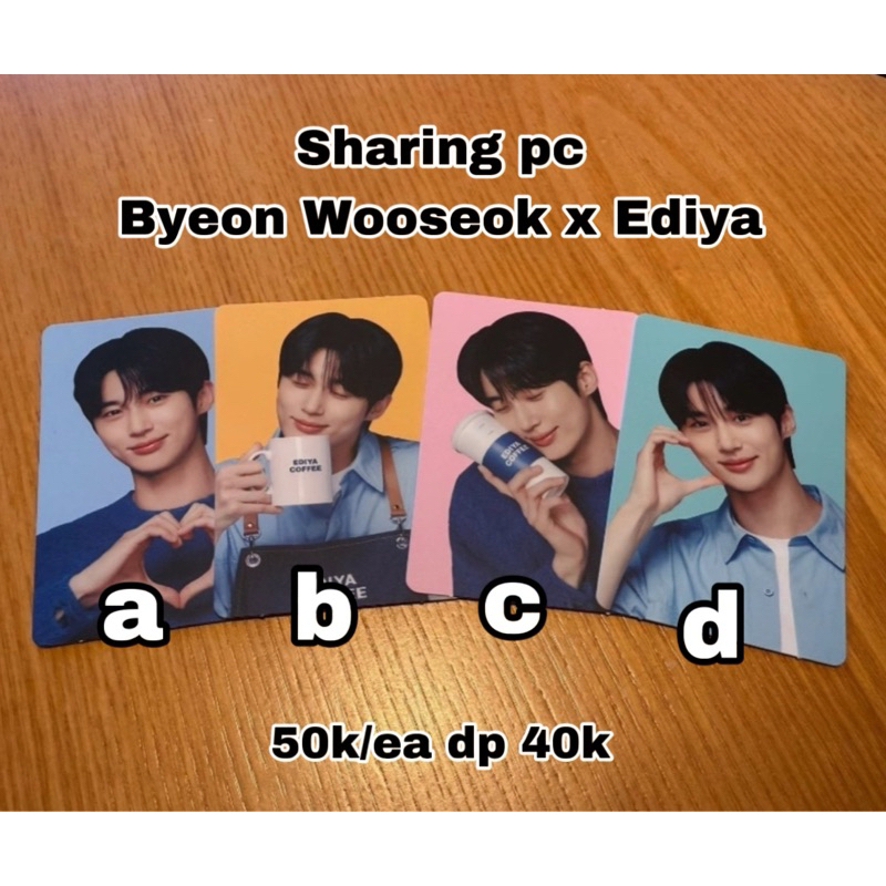 Photocard Byeon wooseok X Ediya Coffee