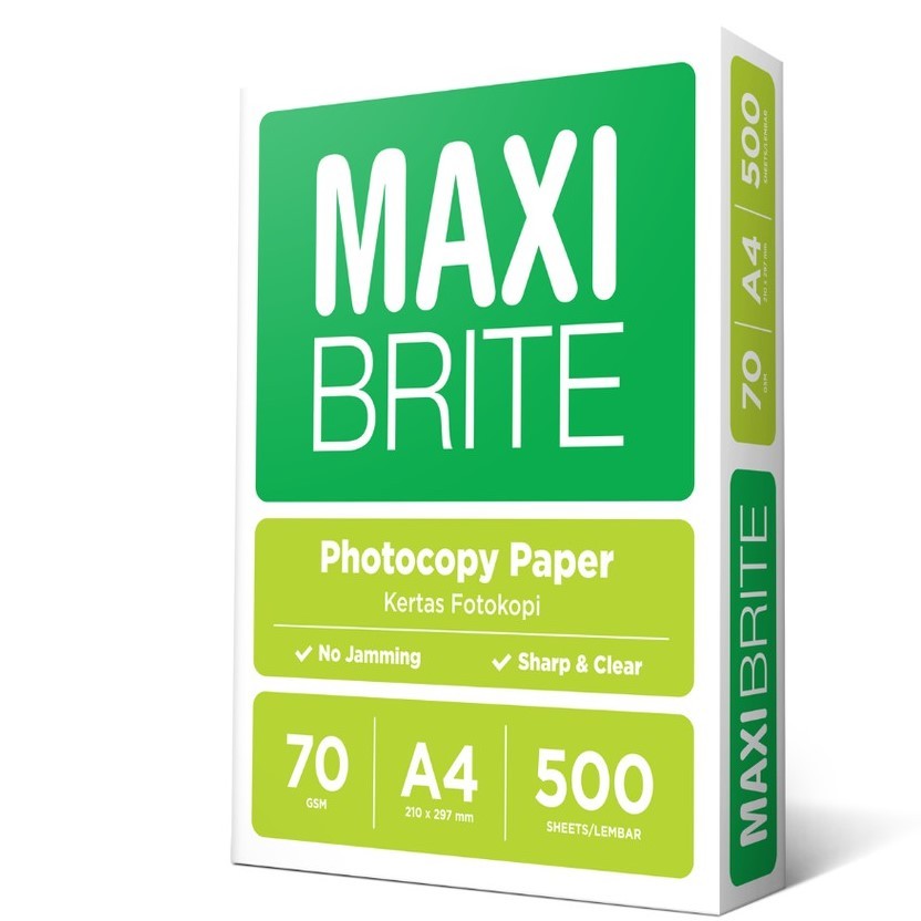 

(ISI 100) Kertas HVS A4 Maxi Brite 70 GSM