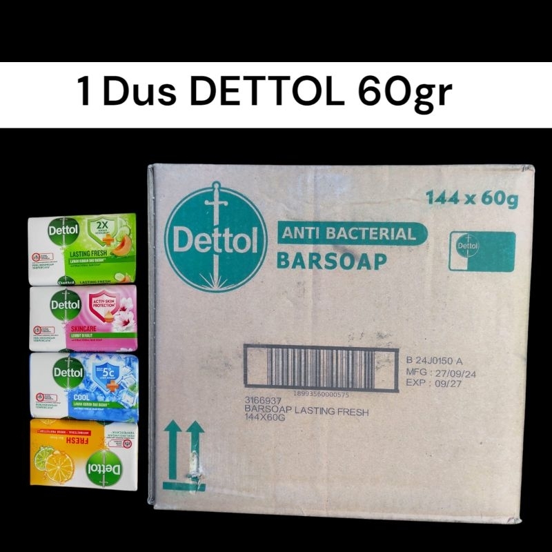 1 Dus sabun mandi Dettol 60 gr