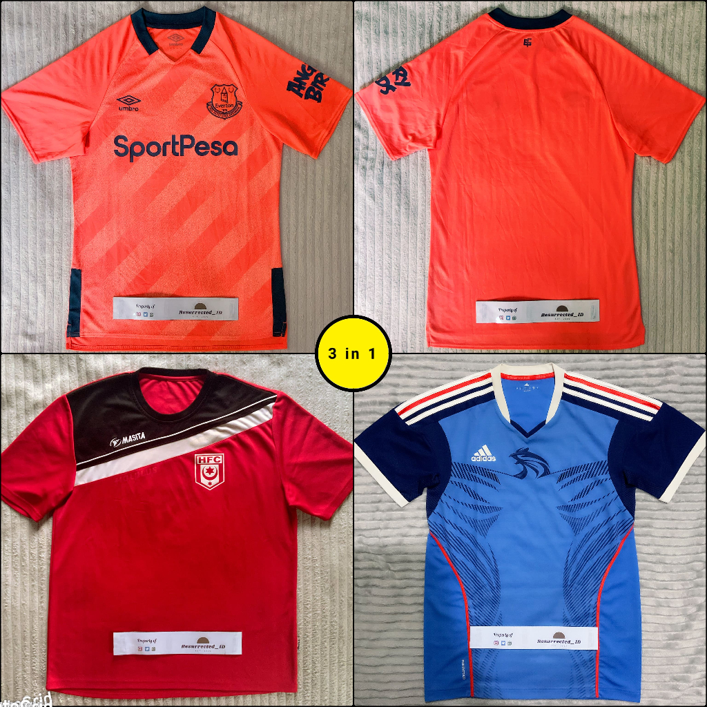 [PROMO BUNDLING] [HARGA PER PCS] 3 Jersey Bola Original Umbro Adidas Masita Everton France Hallesche