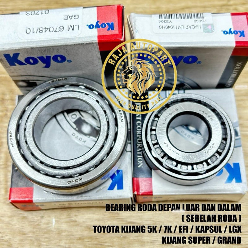 BEARING BERING RODA DEPAN LUAR DALAM KIJANG 7K 5K EFI KAPSUL LGX GRAND SUPER KRISTA ( SEBELAH RODA D