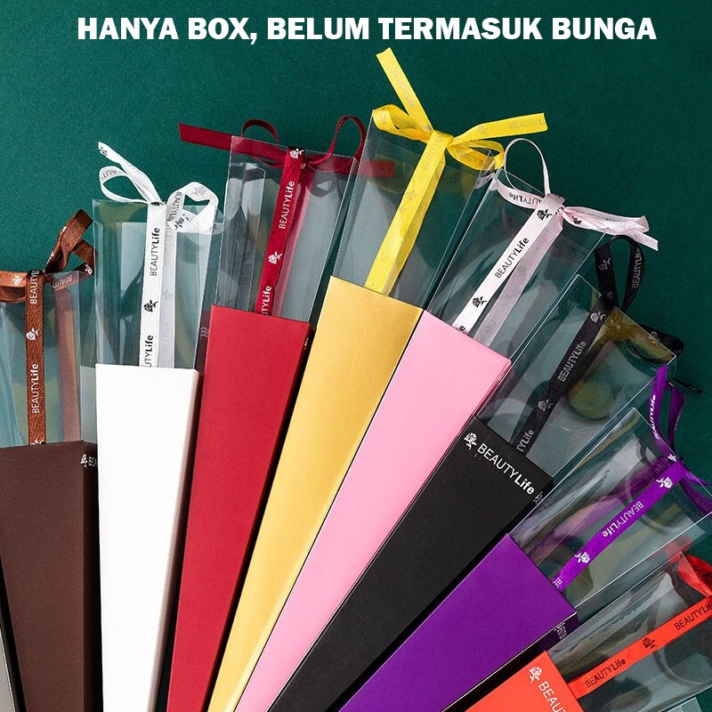 

(ECER) Single rose box wrapping mawar