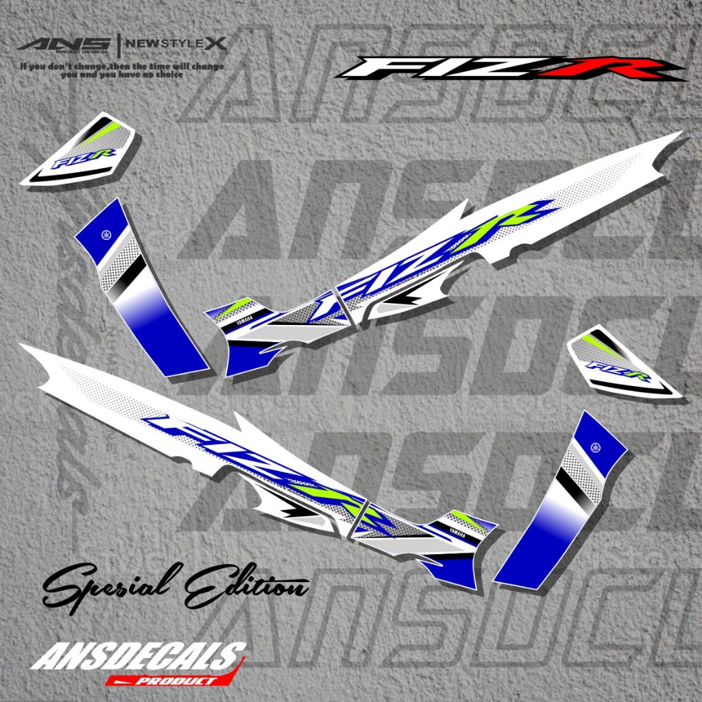STIKER STRIPING ORI YAMAHA FIZ R 2004 BIRU VARIASI TERBARU STIKER FIZ R BIRU 2004 STIKER YAMAHA FIZ 