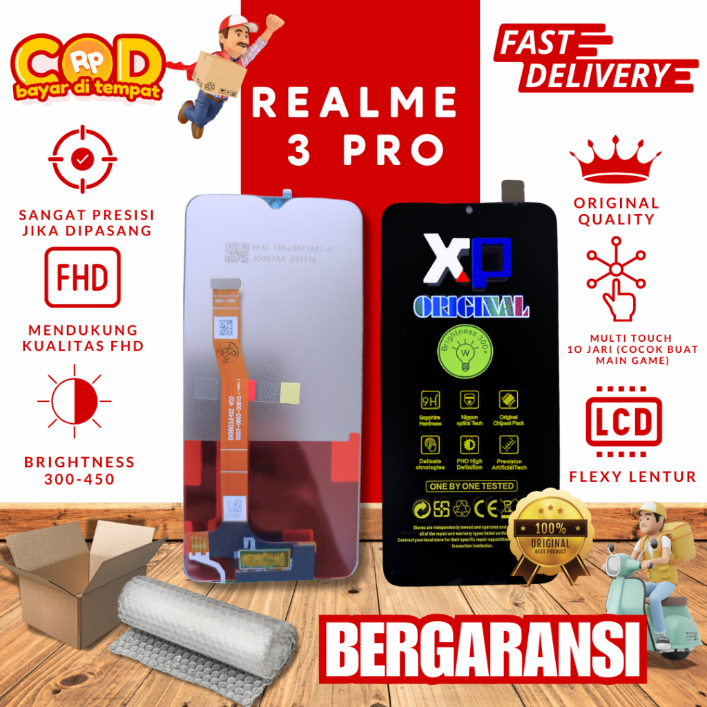 LCD REALME 3 PRO ORIGINAL FULLSET TOUCHSCREEN BERGARANSI-ORI 100%