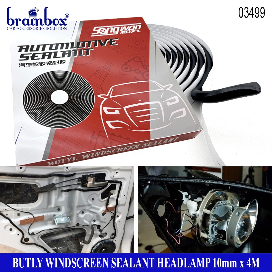 Butly Tape Windscreen Sealant Automotive Lem Mika Lampu Headlamp Lem Dodol