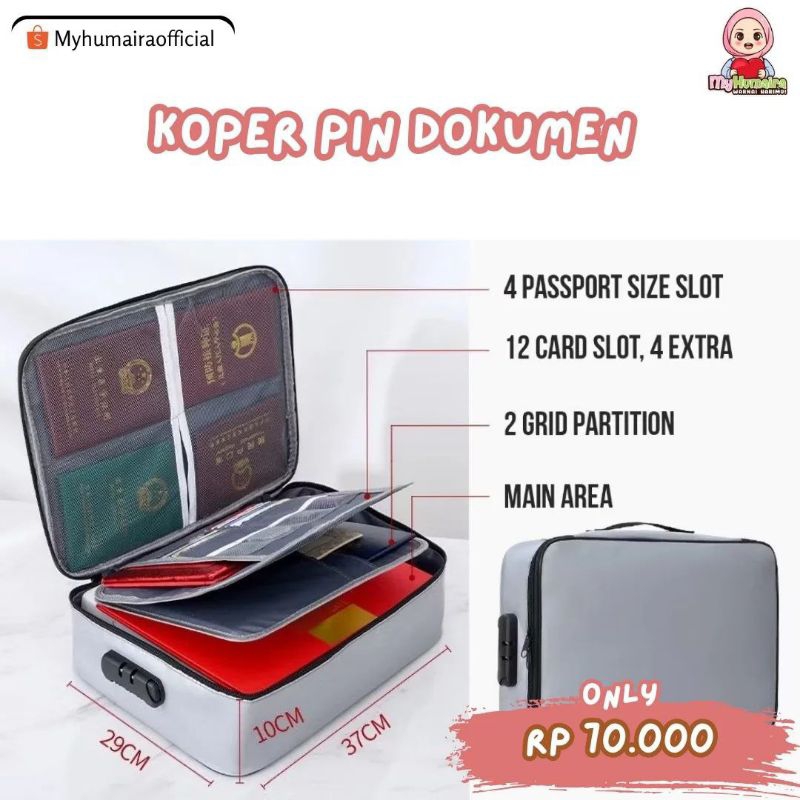 [TENGGARONG] TAS KOPER PIN DOKUMEN/TAS SURAT PENTING/ TEMPAT PENYIMPANAN DOKUMEN PENTING
