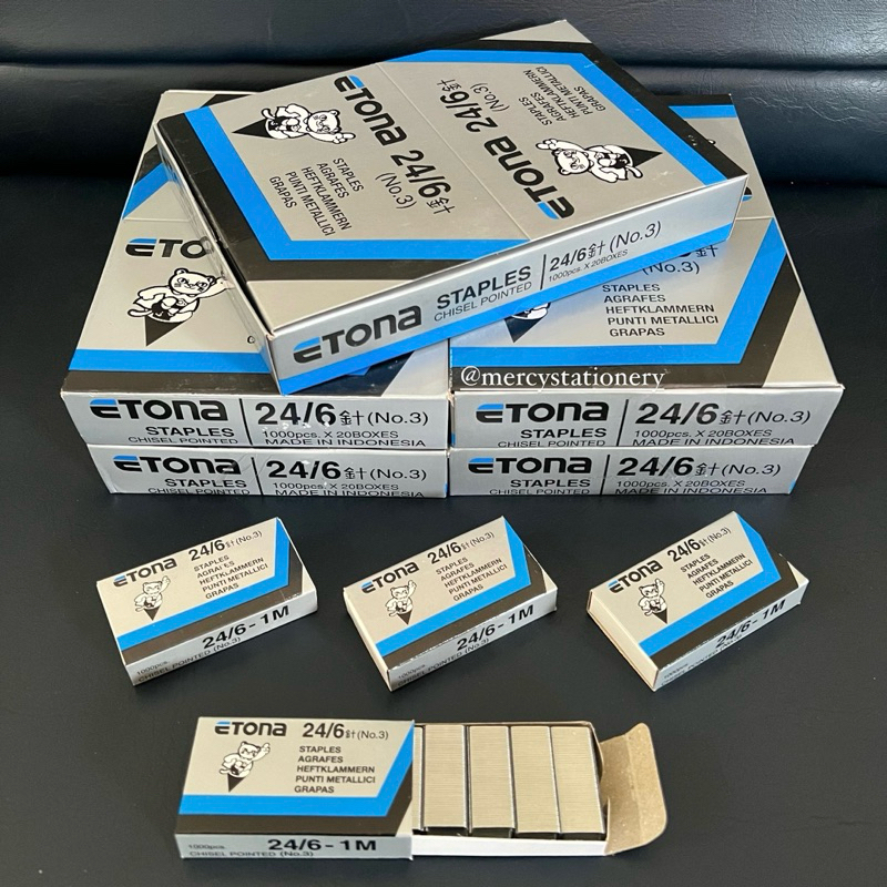 

Staples No. 3 Etona 24/6 Isi Stapler Jepretan