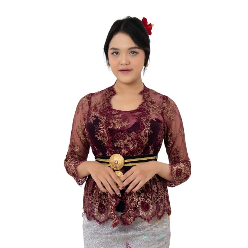 Kebaya Brokat Metalik Laminated Bali