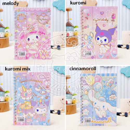 

buku tulis ring A6 elody kuromi cinnamoroll