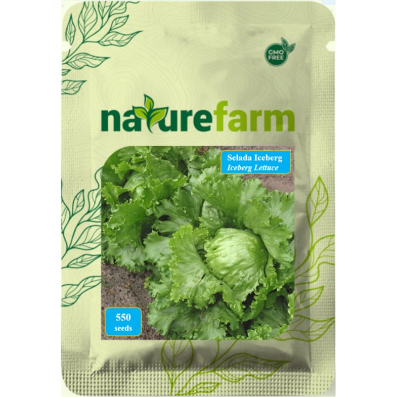 Naturefarm - Benih Selada iceberg - isi 550 seeds