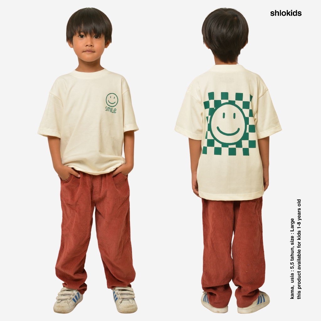 SHLO KIDS - Baju Kaos Anak Oversize - Smile