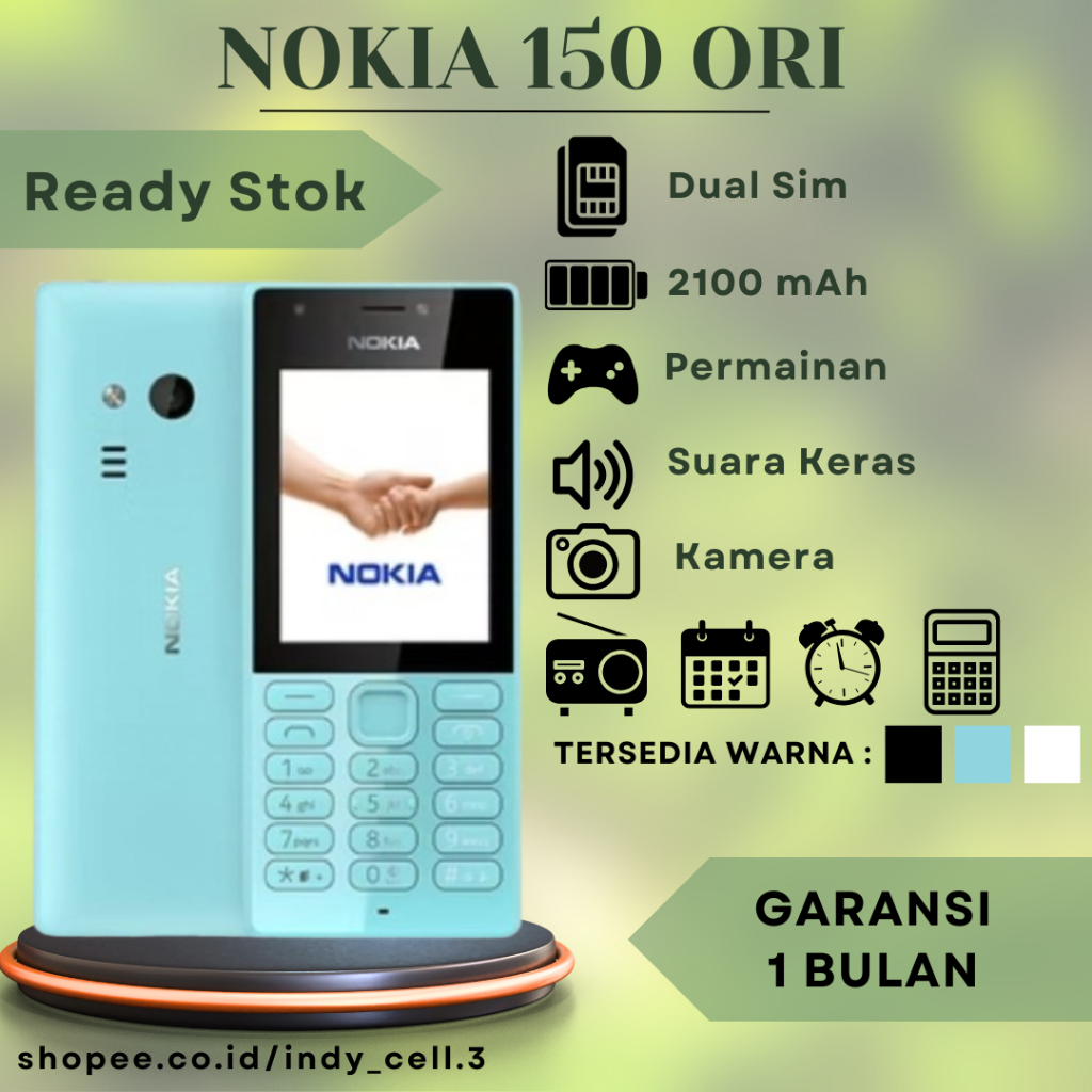 Hp Nokia 150 Hp Murah Hp Jadul Hp Nokia 150 Garansi Toko 1 Bulan Best Seller