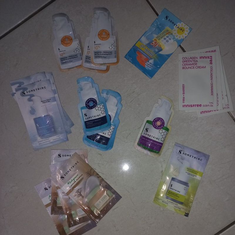 SAMPLE PRODUK BNB FOUNDATION/ SOMETHINC TINTED SUNSCREEN, CHUSION, MOISTURIZER, SERUM