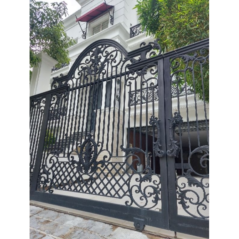 pagar besi, besi tempa