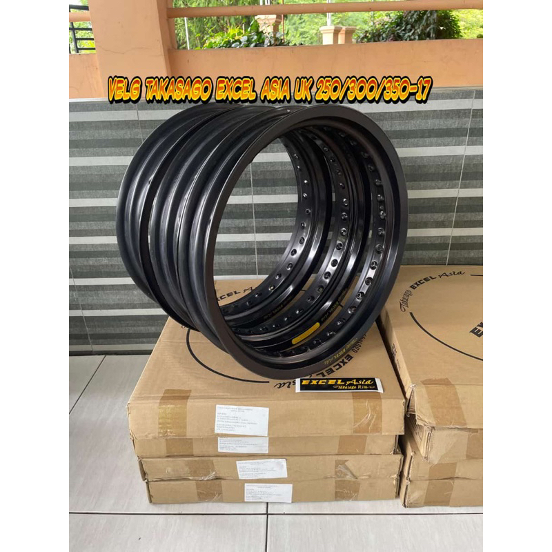 Velg takasago excel Asia ukuran 250 300 350 ring 17 / Velg takasago excel Asia ukuran 250 / 300 / 35