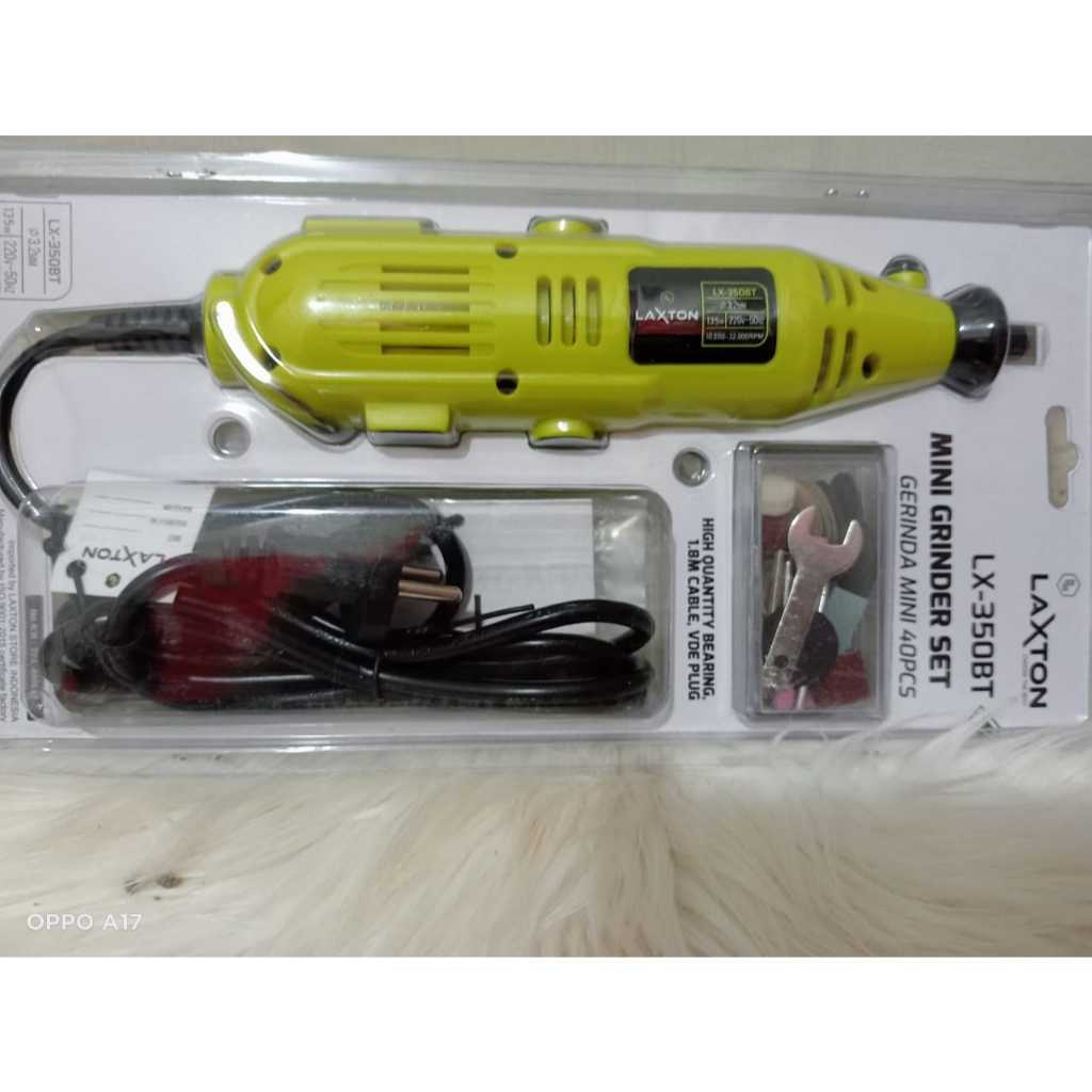 LAXTON mini grinder gerinda mini BLISTER set LX350BT MURAH LARIS