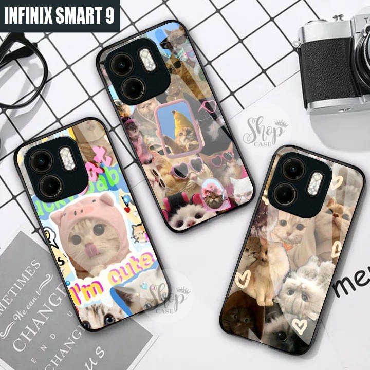 Softcase Glass Infinix Smart 9 case glossy Infinix Smart 9 Case Infinix Smart 9 case Infinix Smart 9