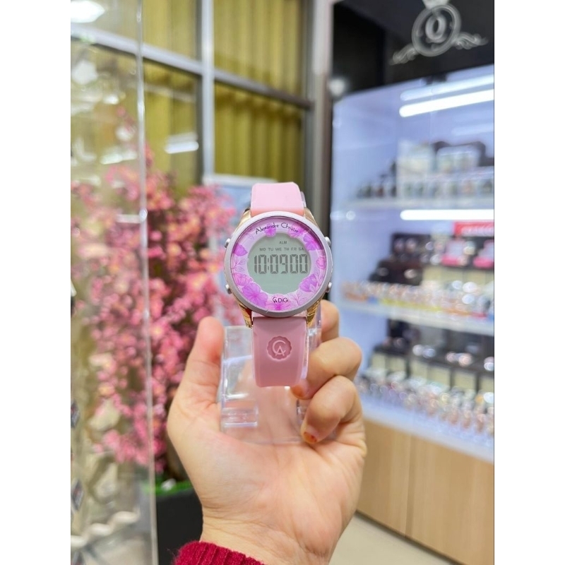 ALEXANDRE CHRISTIE LADIES LED SERI 9363LH RUBBER STRAP