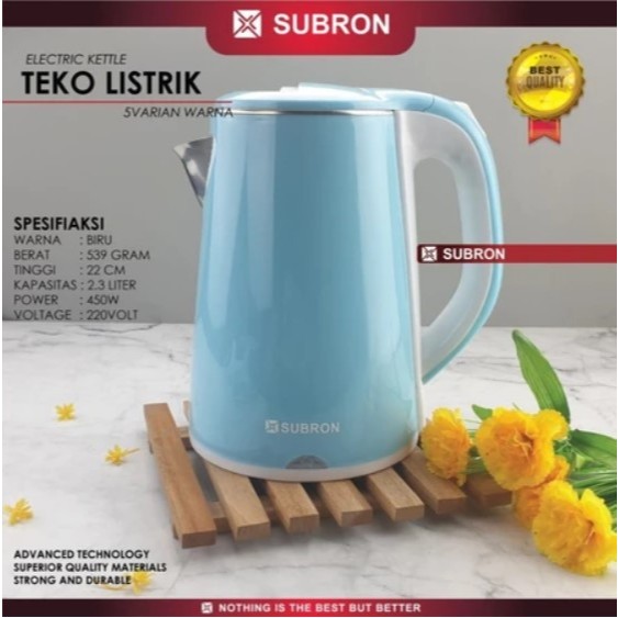 BestPromo Teko Termos Kettle Listrik Pemanas Air 2 Liter Dan 2.3 Liter