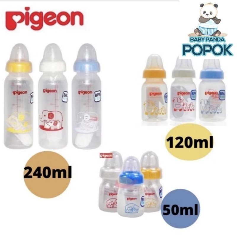 Pigeon Botol Susu Bayi,Pigeon Feeding bottle 50m/120ml/240ml (motif&warna random)