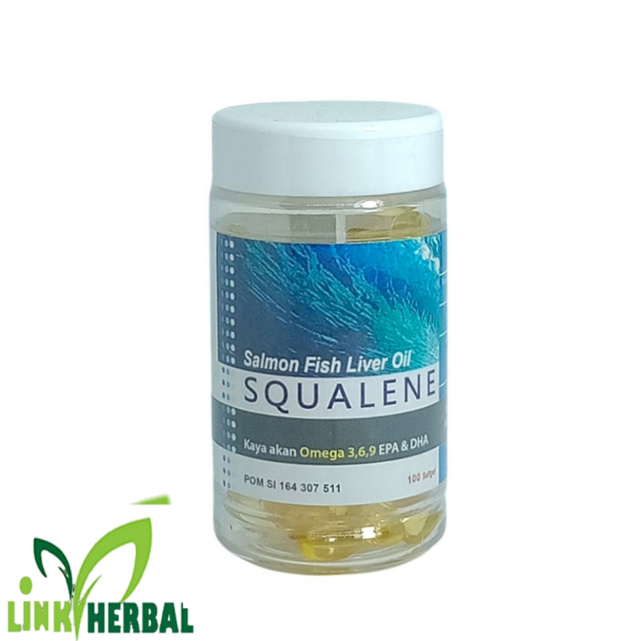 ORIGINAL Squalene 100 Softegl Salmon Fish Liver Oil Squalene Isi 100 Kapsul Minyak Ikan Squalen