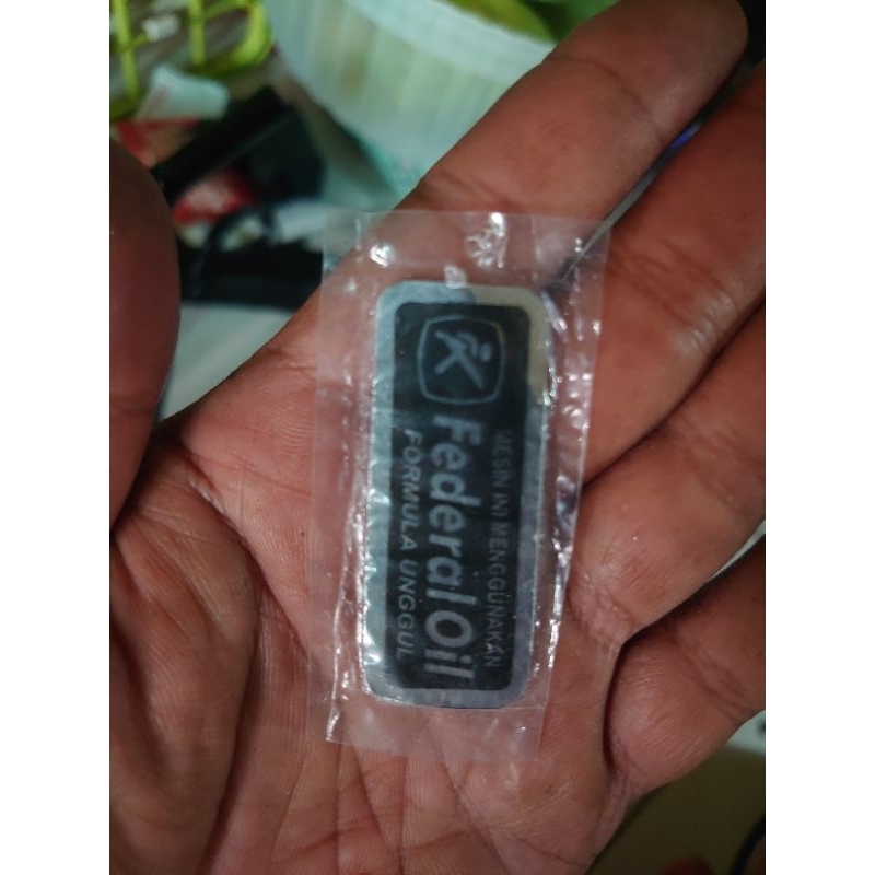 stiker federal oil bak mesin tutup oli mesin honda