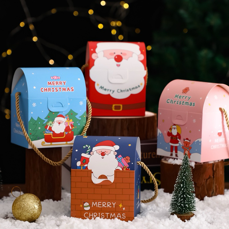 

BOX NATAL KOTAK KEMASAN HAMPERS GOODIE BAG MERRY CHRISTMAS SANTACLAUS KOTAK KUE NATAL SOUVENIR
