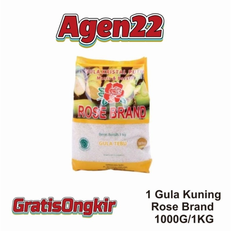 

[COD ✅ Gula Kuning Rose Brand | Asli Pabrik | 1KG]