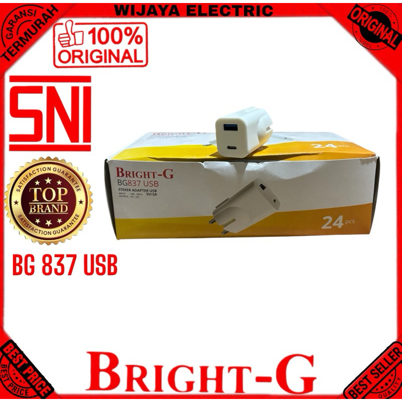 Bright G Steker Usb Serbaguna BG 837 USB Steker adaptor Usb