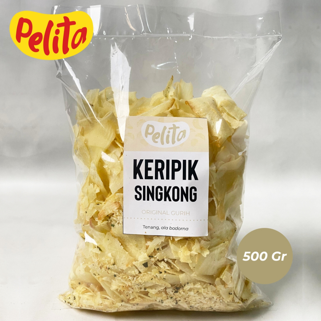 

Keripik Singkong Rasa Original Asin Gurih Renyah 100/250/500 gr Pelita Snack