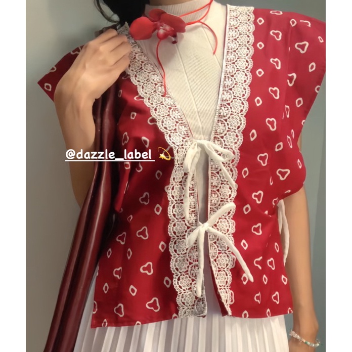 KP8 Bila vest Rompi batik jumputan  Rompi batik modern  Rompi batik wisuda  vest batik modern  baju 