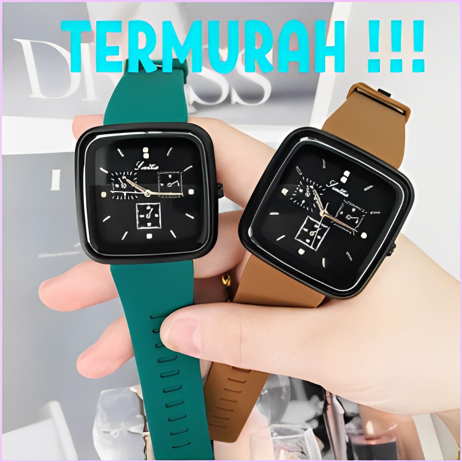 WBS Jam Tangan Pria Wanita Sport Chrono Korea Fashion Quartz Silikon Rubber Analog Watch