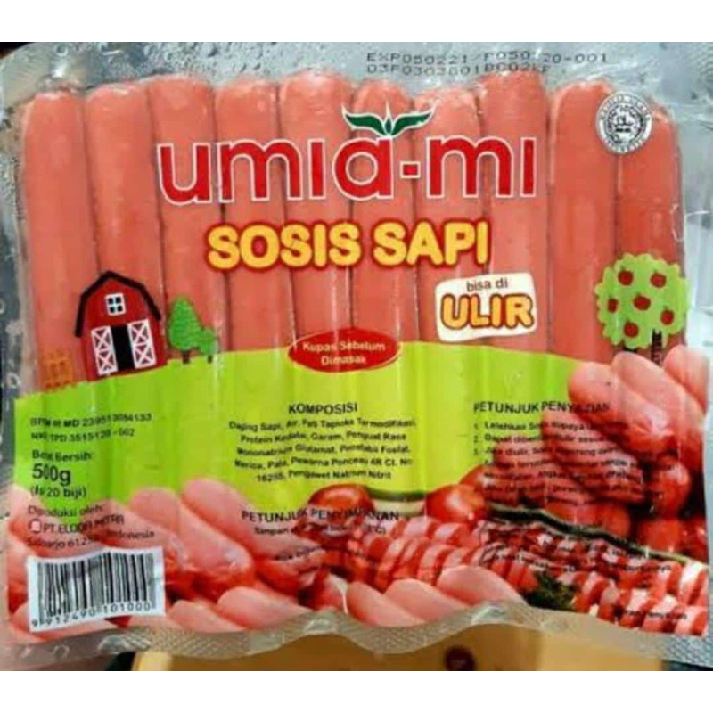 

Frozen Food Sosis Sapi Umiami 500gr