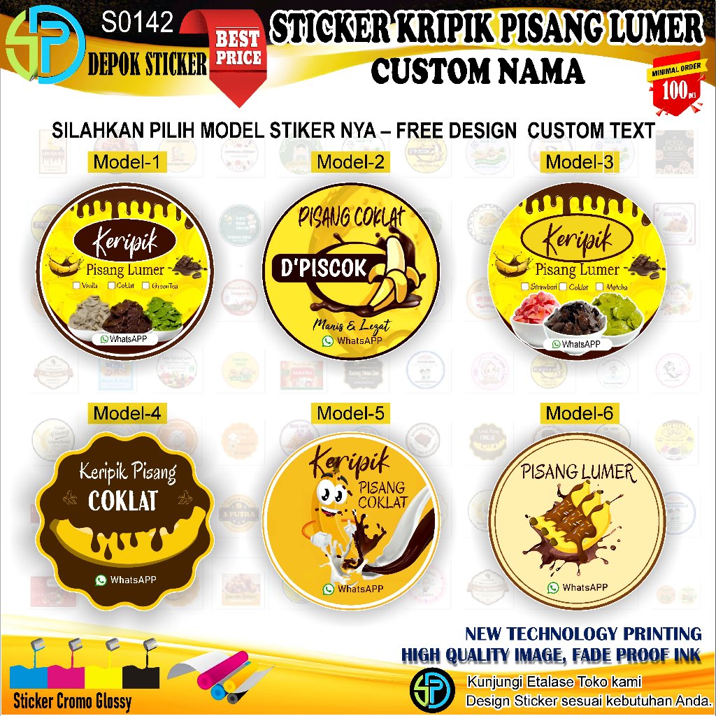

CETAK STIKER Keripik pisang lumer