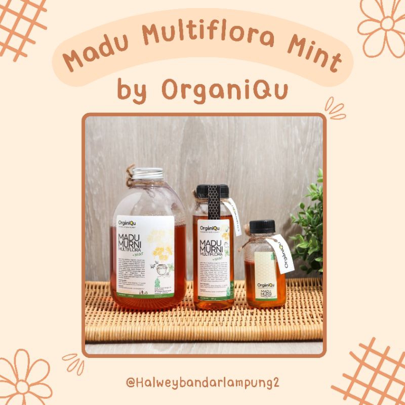 

[OrganiQu] Madu Multiflora + Mint Premium 170gr, 315gr, 1000gr