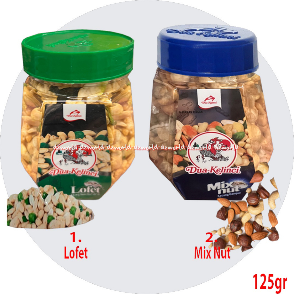 

Dua Kelinci 150gr Lofet Kacang 2 Kelinci Daun Jeruk Kemasan Botol Hijau Biru Mix Peanut Kacang