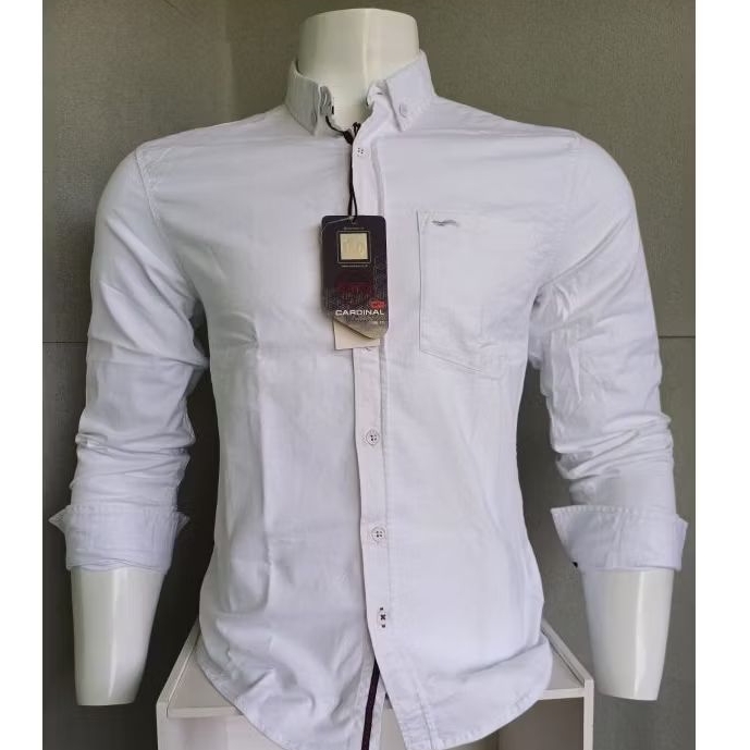 CARDINAL JEANS KEMEJA PRIA SLIMFIT PUTIH