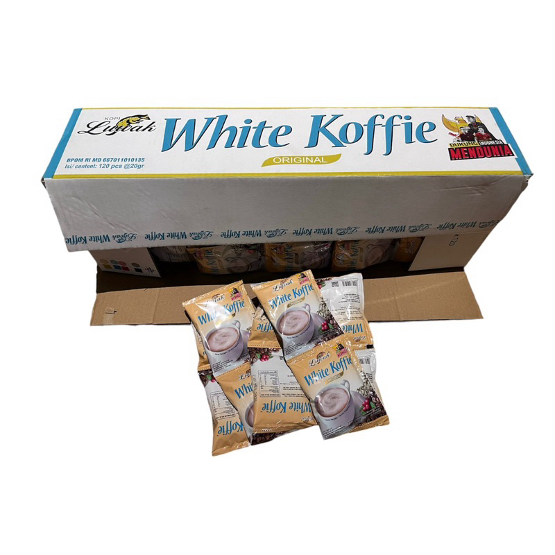 

⁠Luwak White Koffie Original kopi instan (20gr/120sachet / 1 karton)