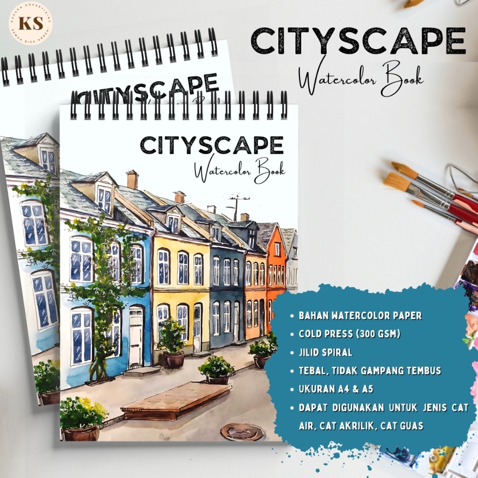 

Paling Diminati WATERCOLOR BOOK TEMA CITYSCAPE COLD PRESS 3GSM Buku Sketsa Mewarnai Dewasa Remaja Ukuran A4 A5