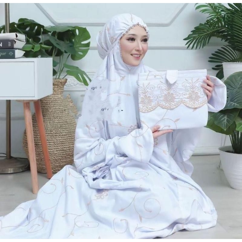 MUKENA TERUSAN BORDIR GRACELLA JUMBO