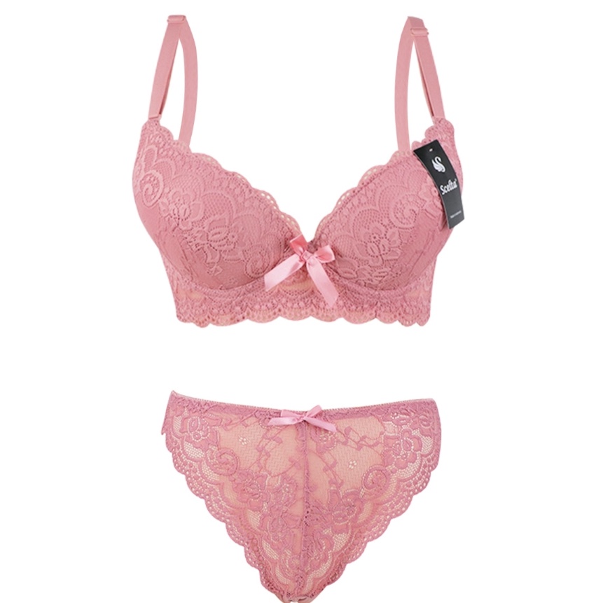 Wah Scelta  Setelan Bra Dan Celana Dalam Pakaian Dalam Wanita Cd Semi Transparan Bh Sc 1848 Set