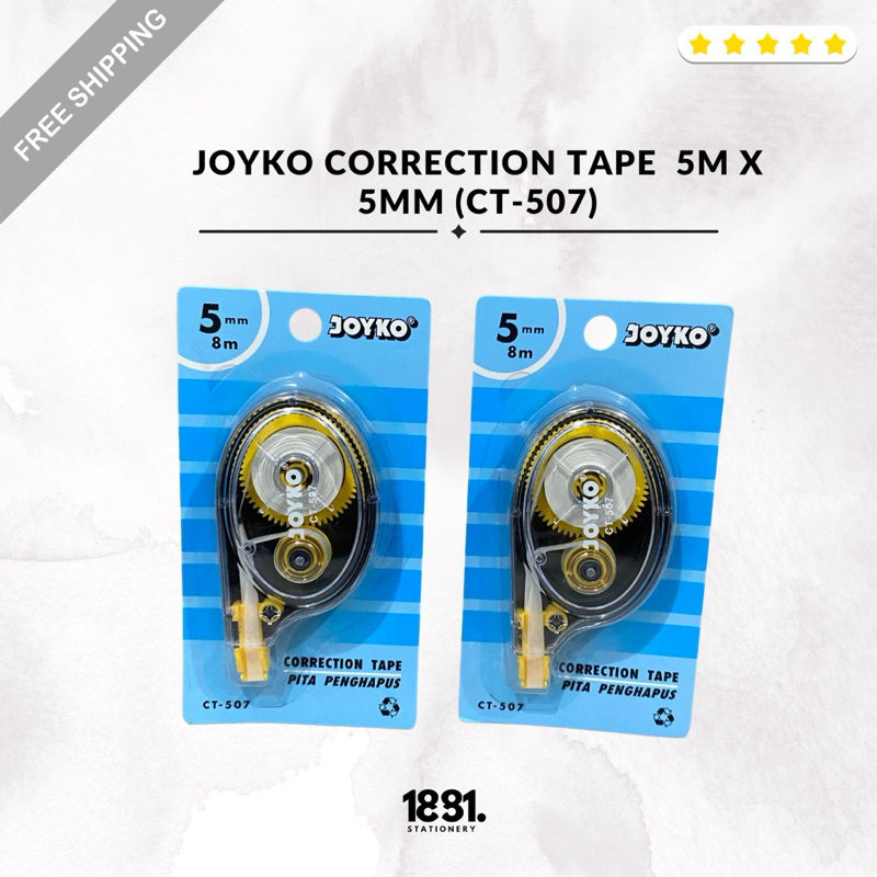 

Joyko Correction Tape 5M X 8MM (CT-507) | Joyko Tip-X Pita