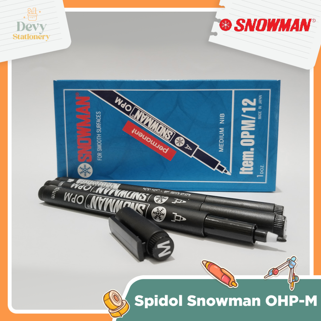 

SNOWMAN Spidol OHP-M Spidol Tebal untuk menulis diatas kertas, kaca, keramik, dan besi