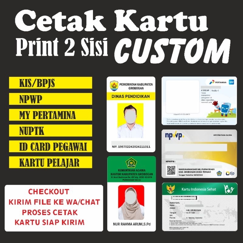 

Cetak kartu pertamina bahan pvc bisa COD