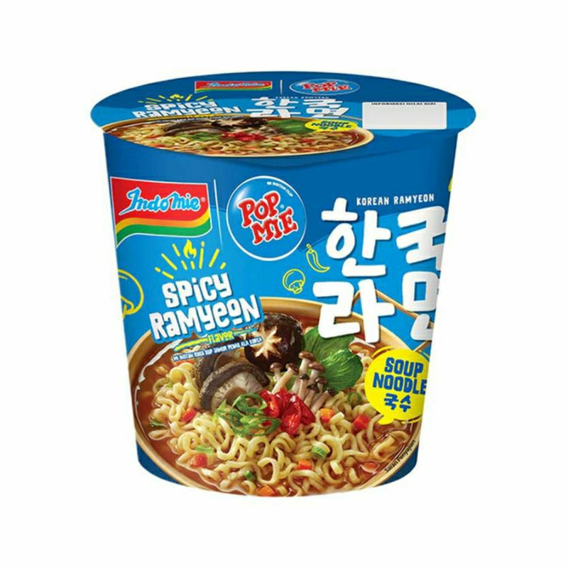 

Indomie Popmie Mie Instant Korean Spicy Ramyeon