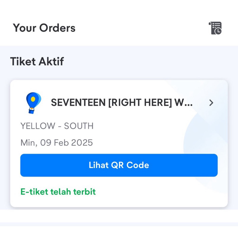 Seventeen Tiket Konser RH Day 2 Yellow South