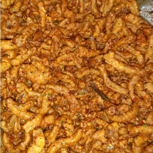 

Keripik Usus Ayam Crispy Pedas Daun Jeruk 100gram