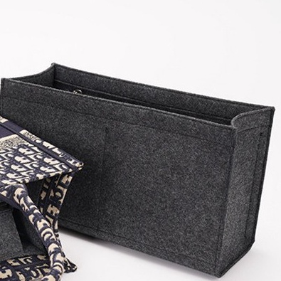 KODE S18E Felt Bag organizer for mini book tote  side zipper  tas tote book  insert bag booktote